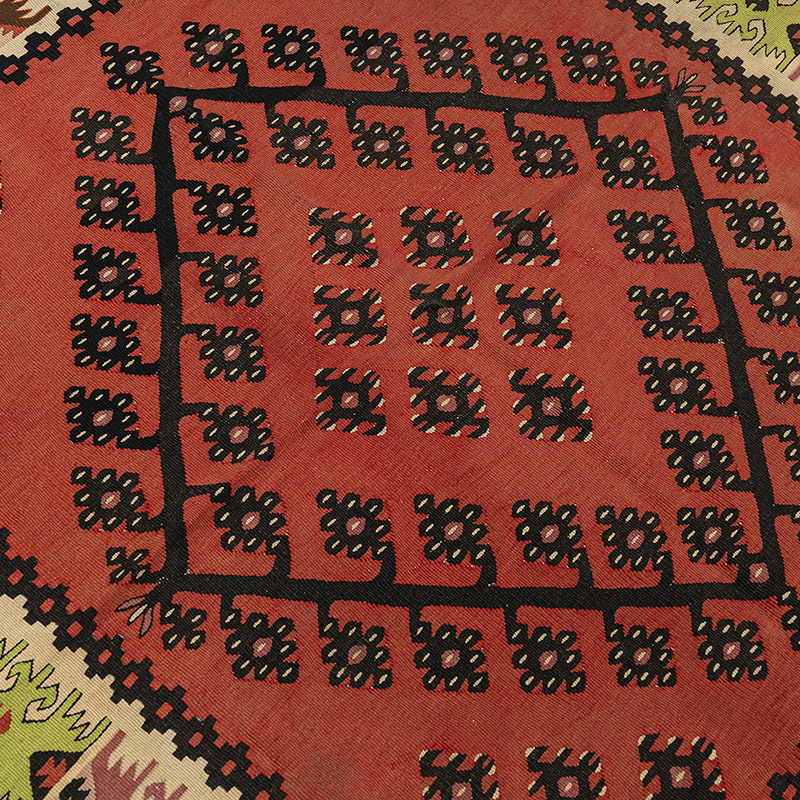 Vintage Sharkoy Kilim Rug - 4' 3" x 4' 11" (51" x 59") - K0092645