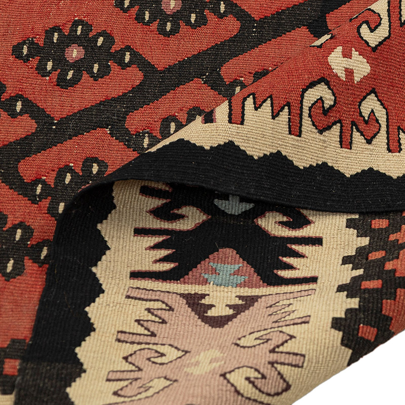 Vintage Sharkoy Kilim Rug - 4' 3" x 4' 11" (51" x 59") - K0092645