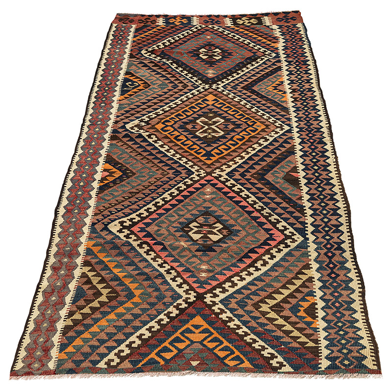Vintage Van Kilim Runner - 2' 11" x 8' 2" (35" x 98") - K0092647