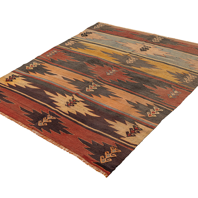 Vintage Sivas Kilim Rug - 4'  x 4' 9" (48" x 57") - K0092649