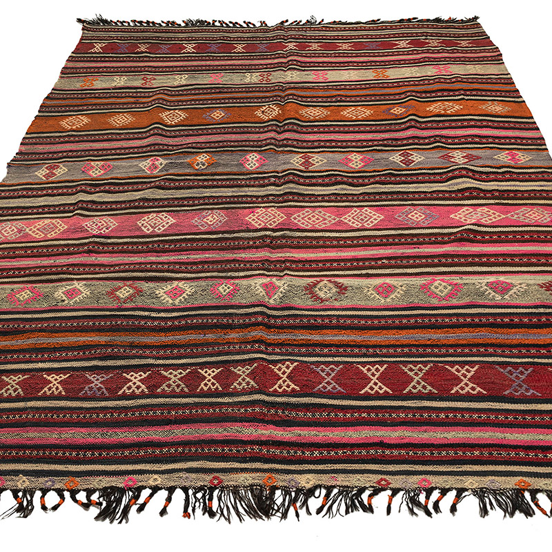 Alfombra Vintage Denizli Kilim - 192 cm x 260 cm - K0092652