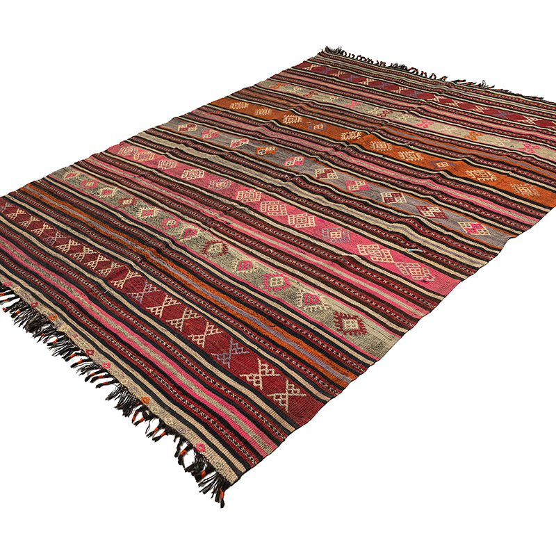 Alfombra Vintage Denizli Kilim - 192 cm x 260 cm - K0092652