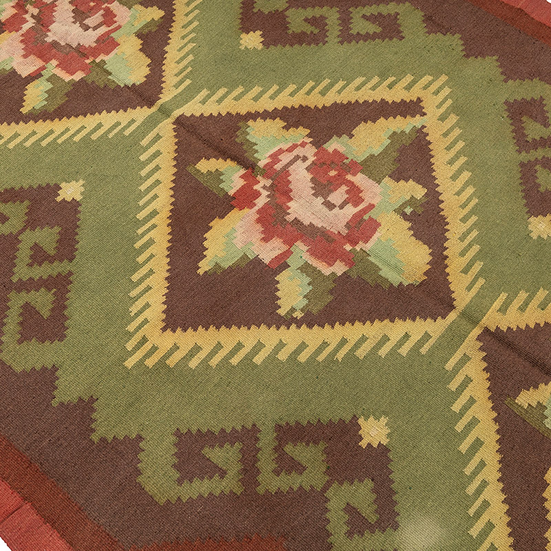 Vintage Balkan Kilim Rug - 5'  x 7' 10" (60" x 94") - K0092655