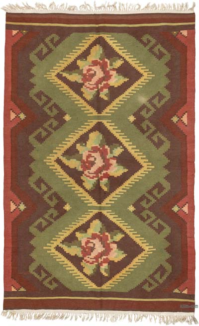 Alfombra Vintage Balkan Kilim - 153 cm x 240 cm