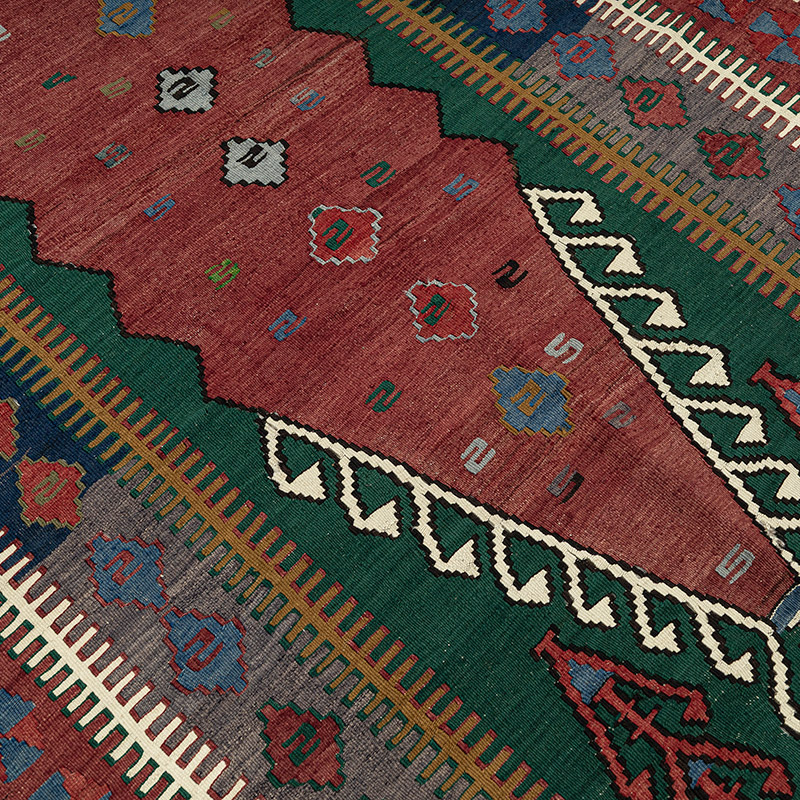 Vintage Konya Obruk Kilim Rug - K0092659