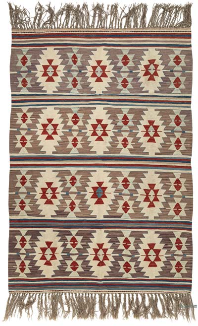 Vintage Oushak Kilim Rug - 3' 10" x 5' 7" (46" x 67")