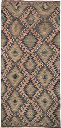 Vintage Esme Kilim Rug - 5' 7" x 11' 11" (67" x 143")