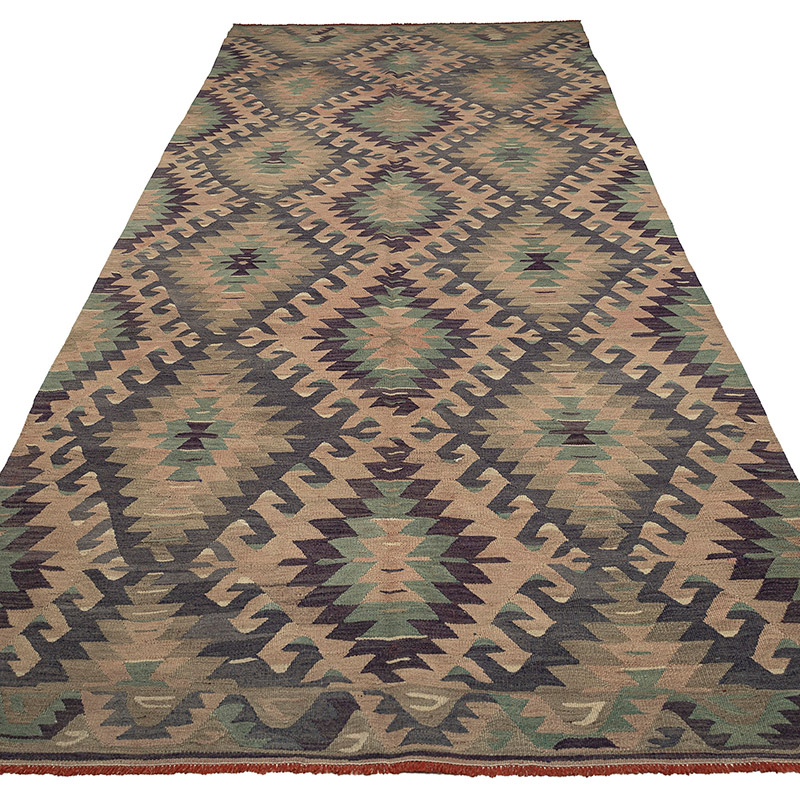 Vintage Esme Kilim Rug - 5' 7" x 11' 11" (67" x 143") - K0092663