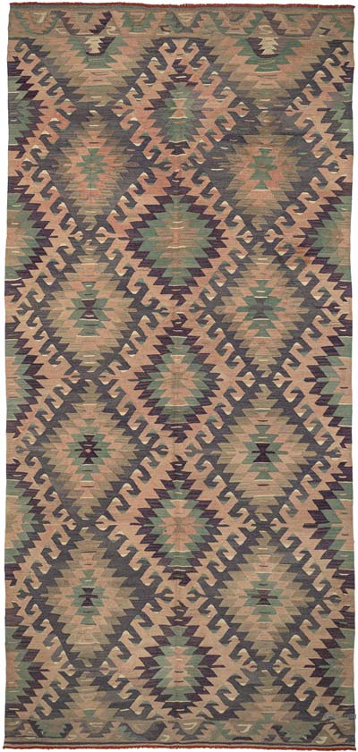 Vintage Esme Kilim Rug - 5' 7" x 11' 11" (67" x 143")