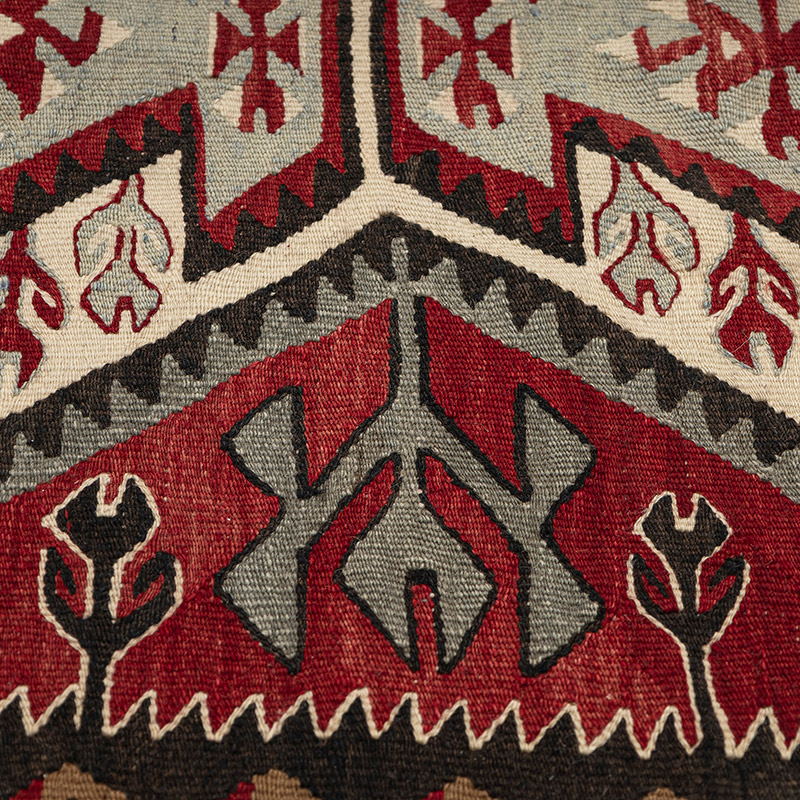 Alfombra Pasillera Kilim Vintage de Adana - K0092664
