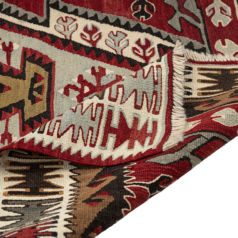 Alfombra Pasillera Kilim Vintage de Adana - K0092664