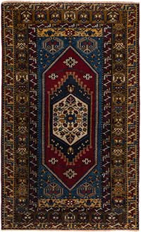 Vintage Turkish Hand-Knotted Rug