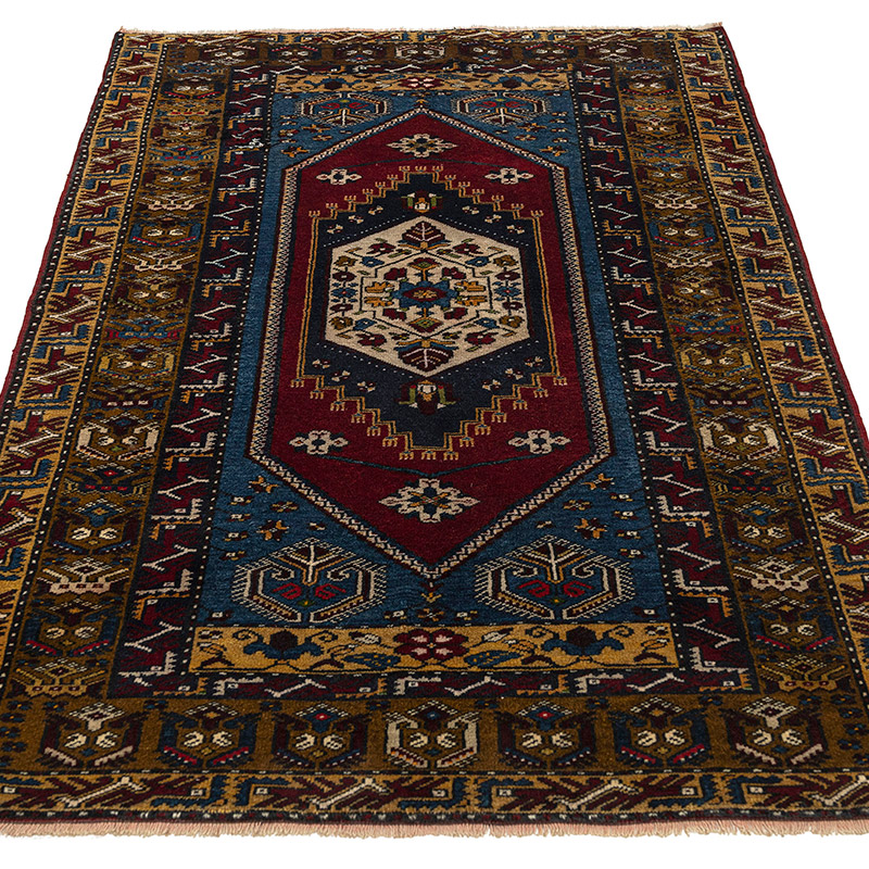 Vintage Turkish Hand-Knotted Rug - K0092666