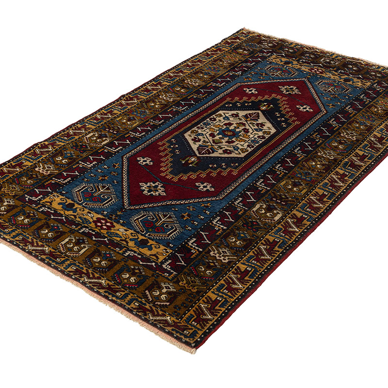 Vintage Turkish Hand-Knotted Rug - K0092666