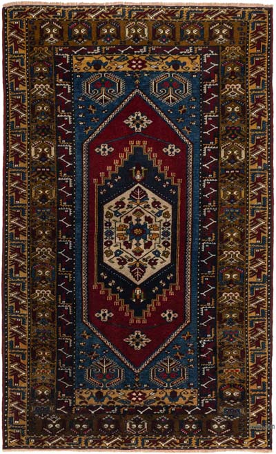 Vintage Turkish Hand-Knotted Rug