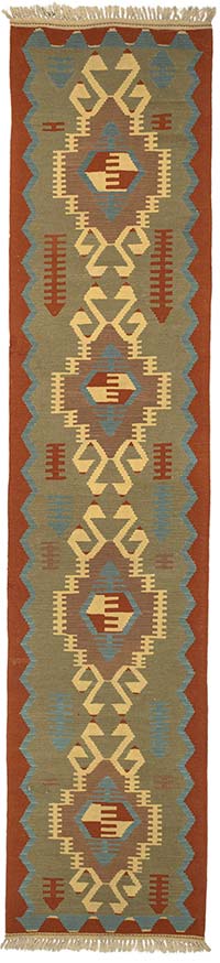 Alfombra de Pasillo Kilim Turca Tejida a Mano