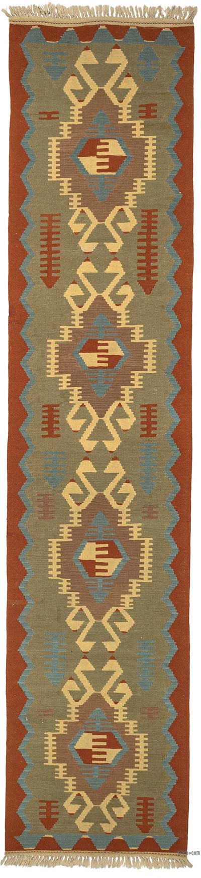 Alfombra de Pasillo Kilim Turca Tejida a Mano