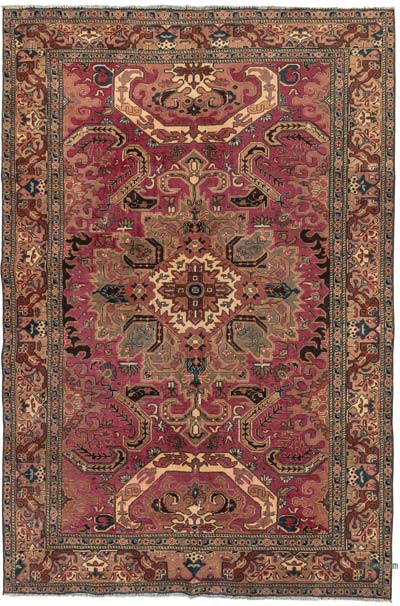 Vintage Turkish Hand-Knotted Rug