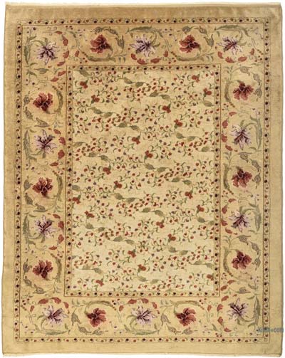 Vintage Turkish Hand-Knotted Rug