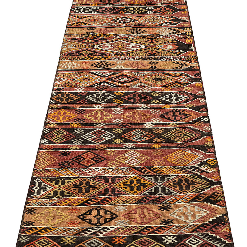 Vintage Sivas Kilim Runner - 2' 4" x 9' 4" (28" x 112") - K0092678