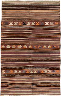 Vintage Konya Kilim Rug - 4' 4" x 6' 11" (52" x 83")