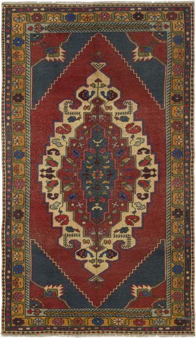 El Dokuma Vintage Halı - 141 cm x 240 cm