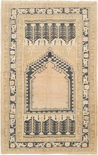 Vintage Turkish Hand-Knotted Rug - 4' 2" x 6' 6" (50" x 78")