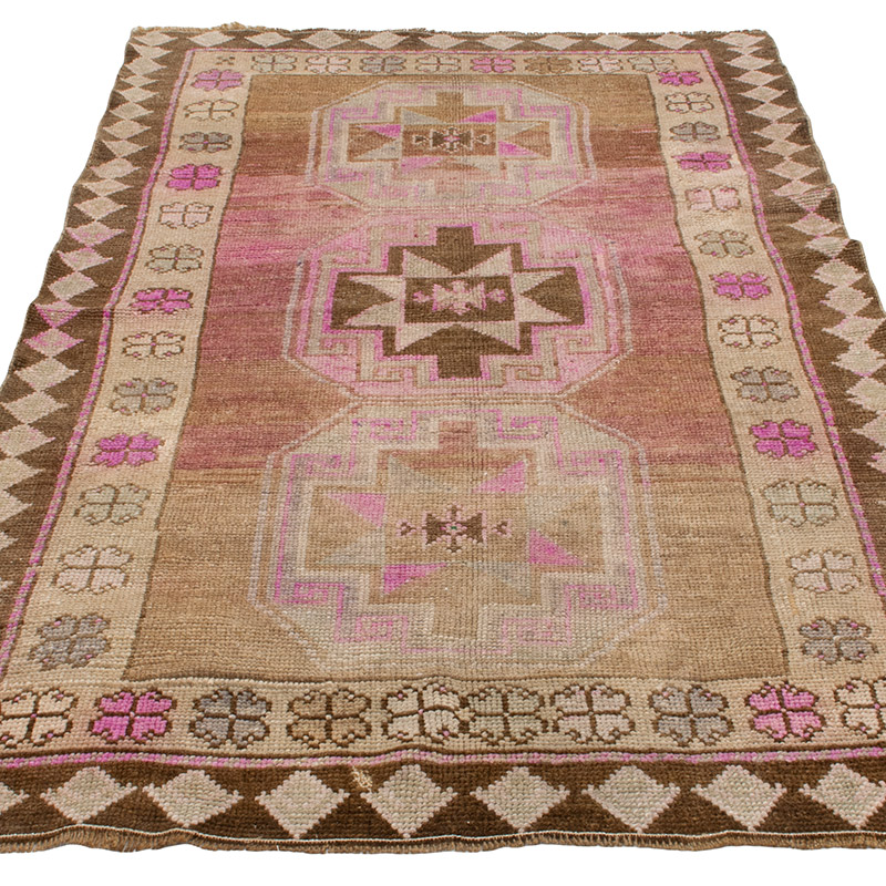 El Dokuma Vintage Halı - 113 cm x 194 cm - K0092690