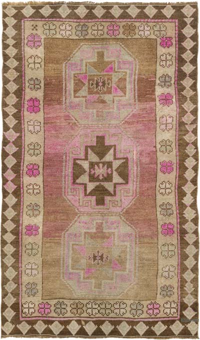 El Dokuma Vintage Halı - 113 cm x 194 cm