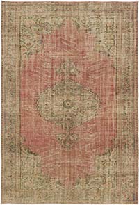 Alfombra Vintage Turca Anudada a Mano - 188 cm x 272 cm
