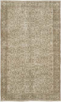 Vintage Turkish Hand-Knotted Rug - 4' 10" x 8' 2" (58" x 98")