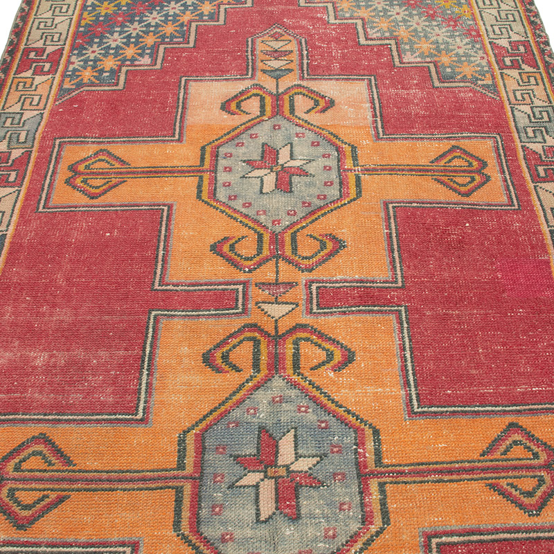 Vintage Turkish Hand-Knotted Rug - 4' 2" x 8' 2" (50" x 98") - K0092694