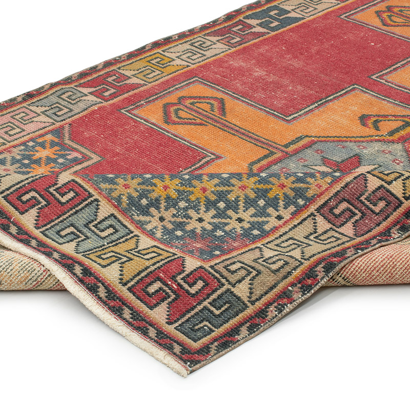 Vintage Turkish Hand-Knotted Rug - 4' 2" x 8' 2" (50" x 98") - K0092694
