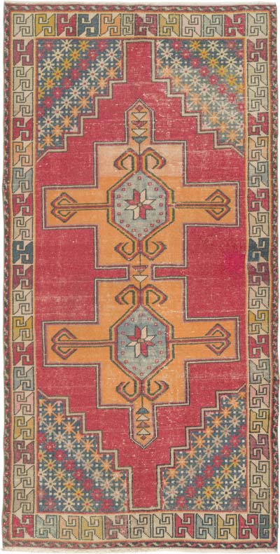 El Dokuma Vintage Halı - 127 cm x 250 cm