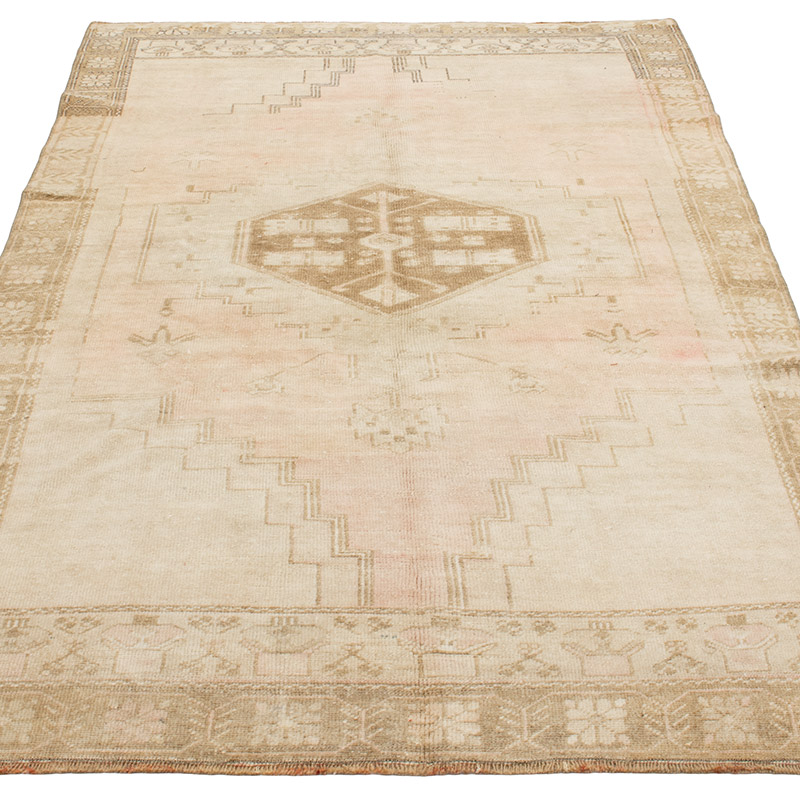 Vintage Turkish Hand-Knotted Rug - 4'  x 7' 8" (48" x 92") - K0092699