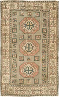 Vintage Turkish Hand-Knotted Rug - 4' 1" x 6' 8" (49" x 80")