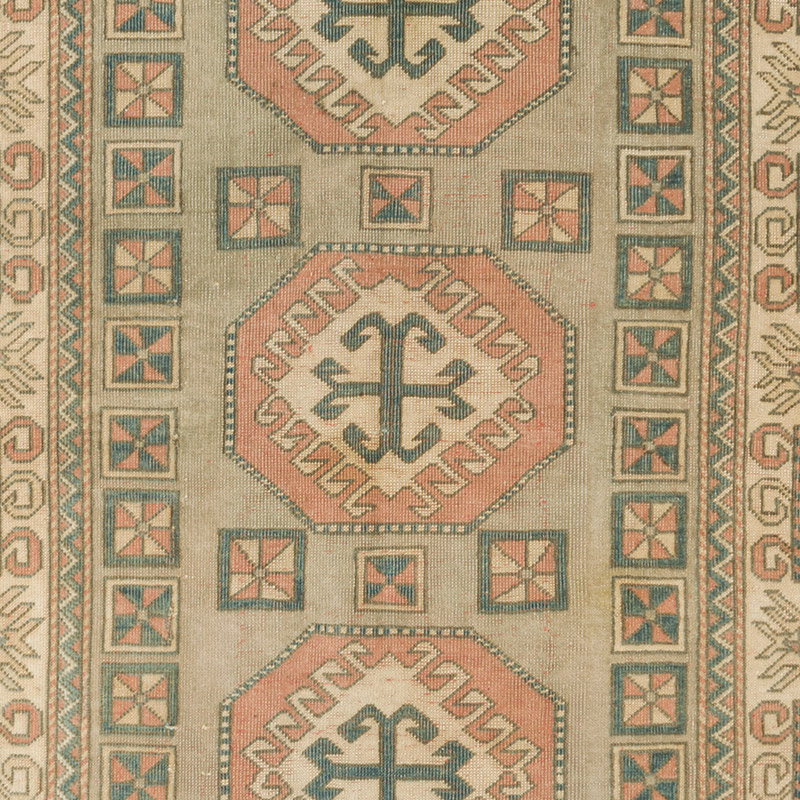 El Dokuma Vintage Halı - 125 cm x 203 cm - K0092702