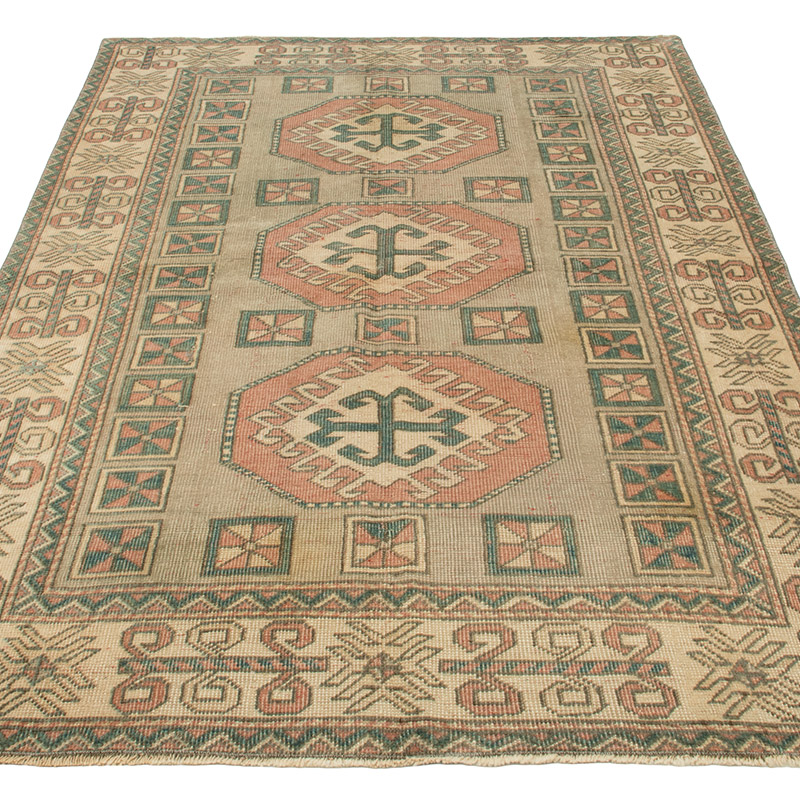El Dokuma Vintage Halı - 125 cm x 203 cm - K0092702