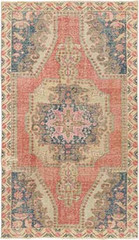 El Dokuma Vintage Halı - 128 cm x 222 cm