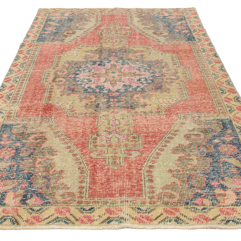 El Dokuma Vintage Halı - 128 cm x 222 cm - K0092703