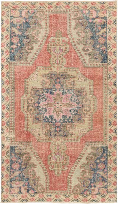 El Dokuma Vintage Halı - 128 cm x 222 cm