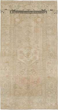Vintage Turkish Hand-Knotted Rug - 3' 10" x 7' 3" (46" x 87")