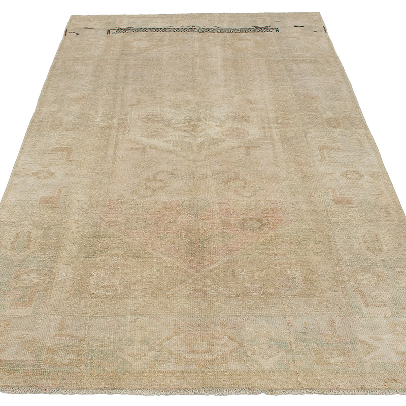 Vintage Turkish Hand-Knotted Rug - 3' 10" x 7' 3" (46" x 87") - K0092708