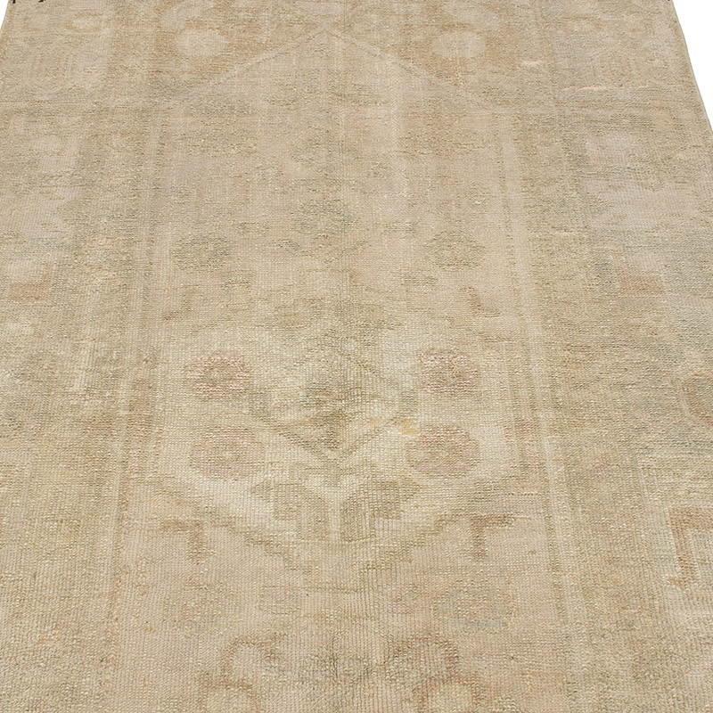 Vintage Turkish Hand-Knotted Rug - 3' 10" x 7' 3" (46" x 87") - K0092708