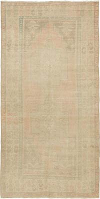 Alfombra Vintage Turca Anudada a Mano - 127 cm x 255 cm