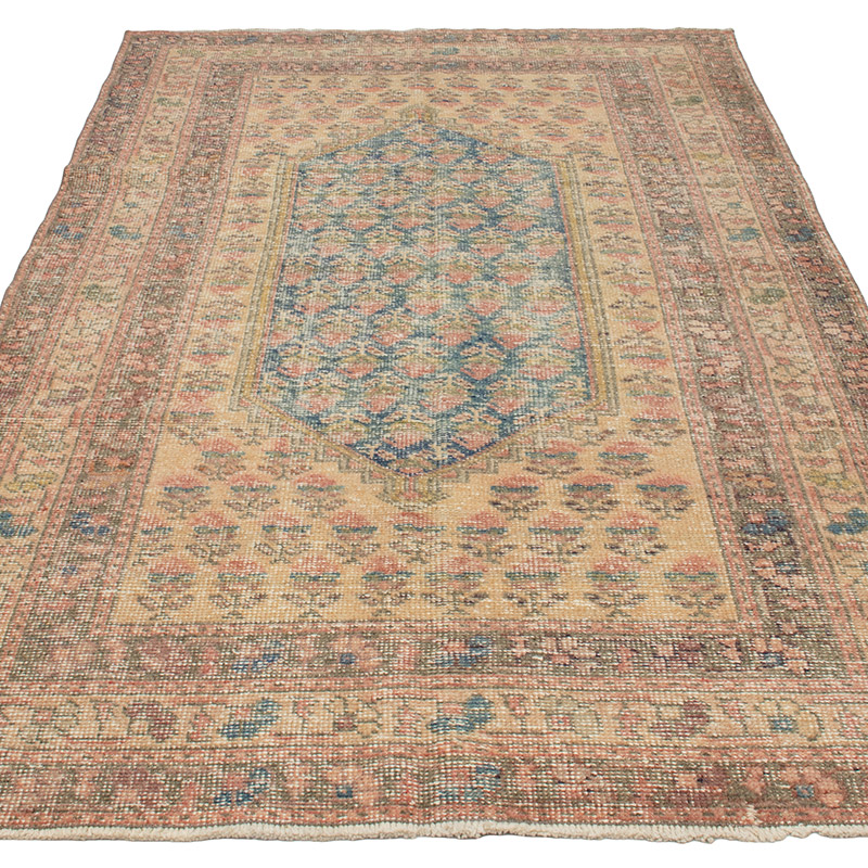 Vintage Turkish Hand-Knotted Rug - 4' 4" x 7' 5" (52" x 89") - K0092710