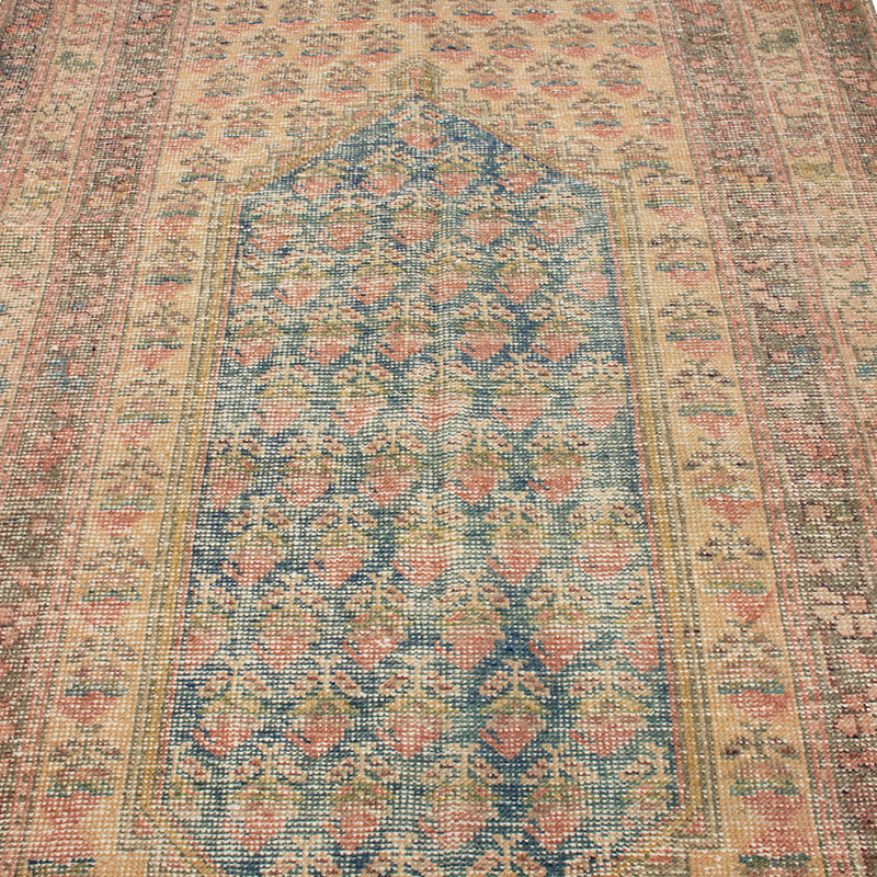 Vintage Turkish Hand-Knotted Rug - 4' 4" x 7' 5" (52" x 89") - K0092710