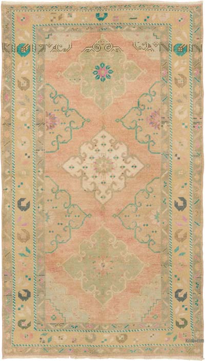 El Dokuma Vintage Halı - 120 cm x 208 cm