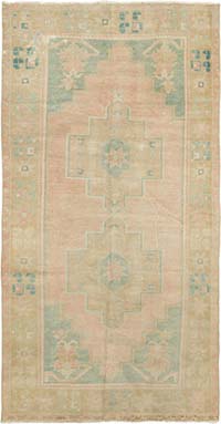 Alfombra Vintage Turca Anudada a Mano - 123 cm x 230 cm