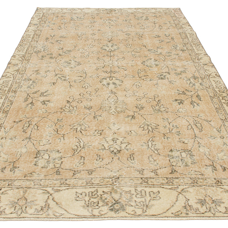 Vintage Turkish Hand-Knotted Rug - 4' 9" x 9'  (57" x 108") - K0092715